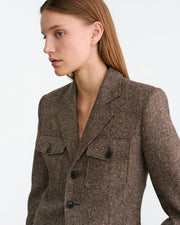 FLEUR JACKET IN BROWN DONEGAL