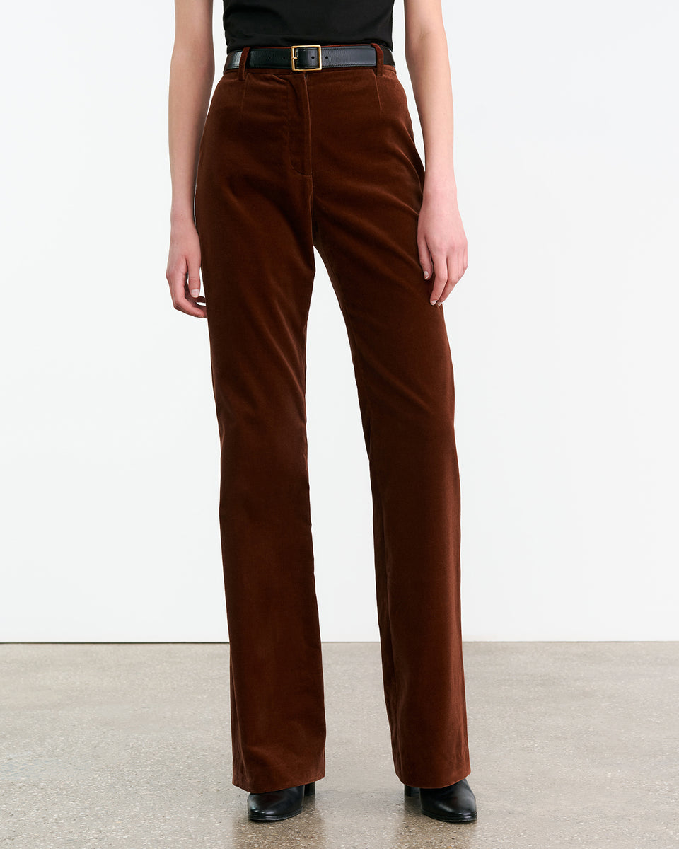 CORETTE COTTON PANT IN BURNT SIENNA