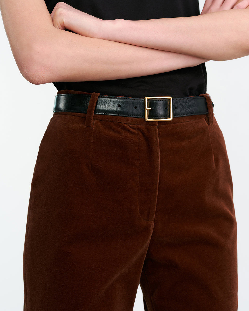 CORETTE COTTON PANT IN BURNT SIENNA