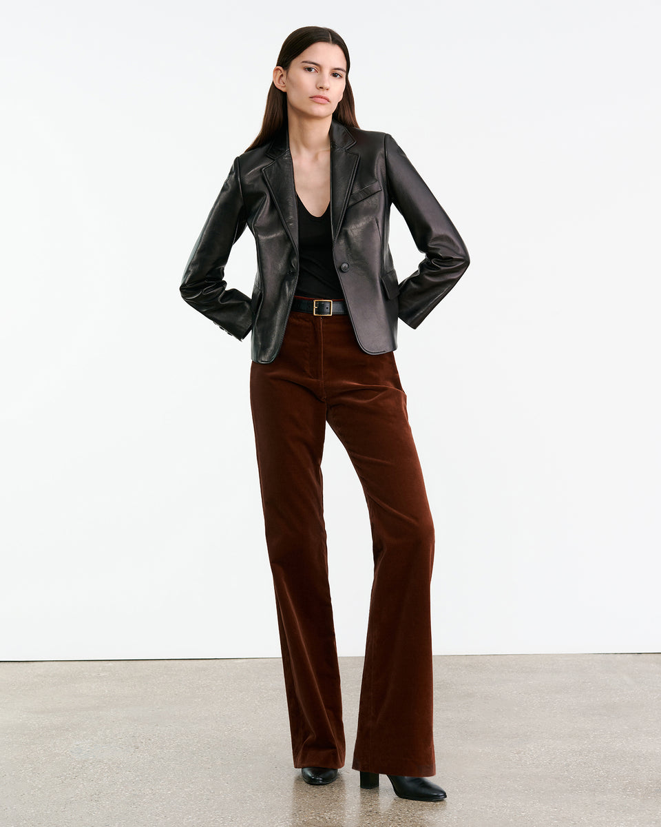 CORETTE COTTON PANT IN BURNT SIENNA