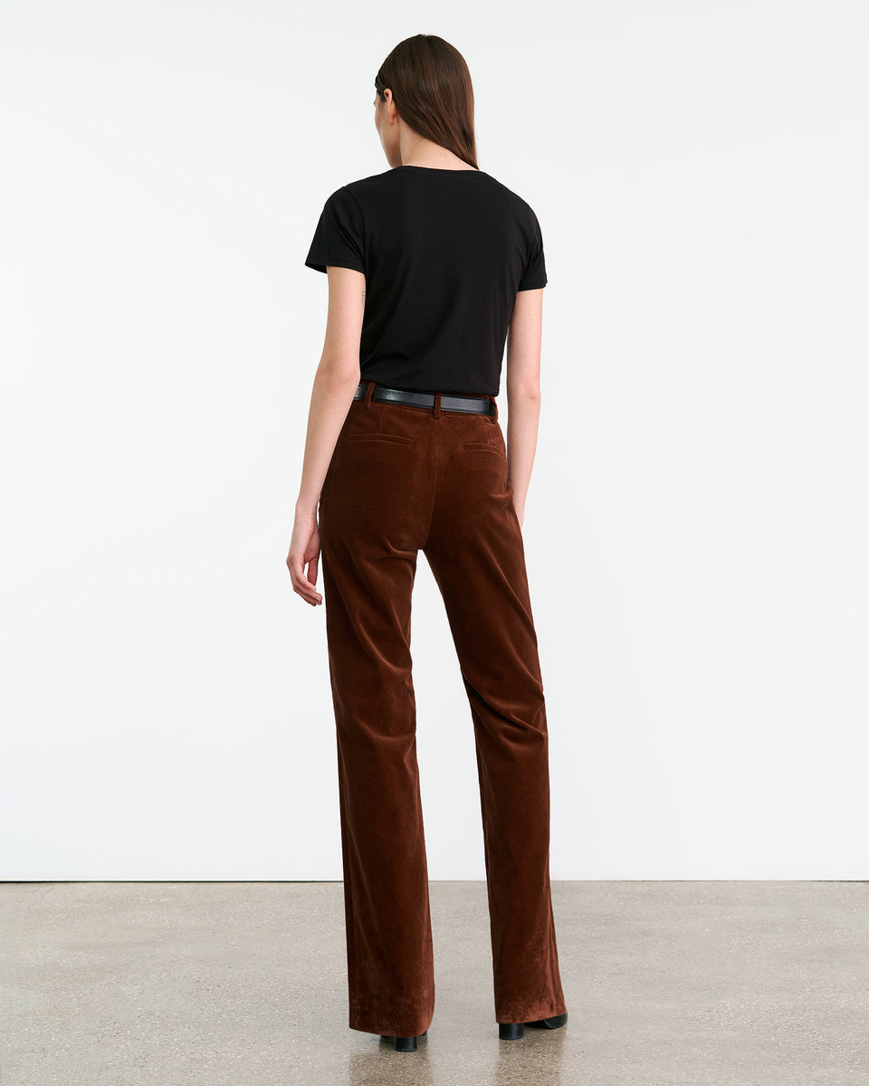 CORETTE COTTON PANT IN BURNT SIENNA