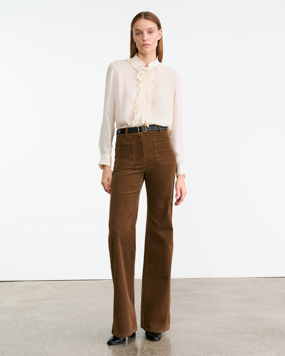 FLORENCE CORDUROY PANT IN CAFFE