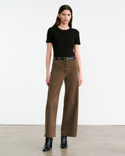 MEGAN COTTON PANT IN COFFEE