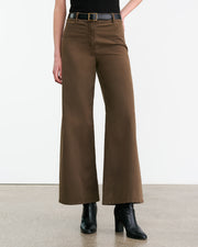 MEGAN COTTON PANT IN COFFEE