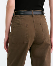 MEGAN COTTON PANT IN COFFEE