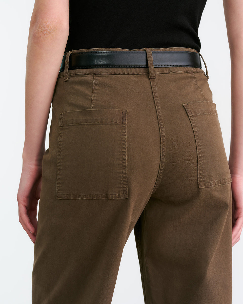 MEGAN COTTON PANT IN COFFEE
