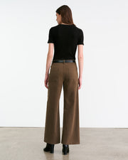 MEGAN COTTON PANT IN COFFEE