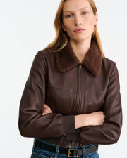 TOM LEATHER JACKET IN DARK BROWN