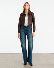 TOM LEATHER JACKET IN DARK BROWN