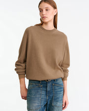TRISHA CASHMERE SWEATER IN TAN