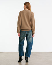 TRISHA CASHMERE SWEATER IN TAN