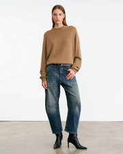 TRISHA CASHMERE SWEATER IN TAN