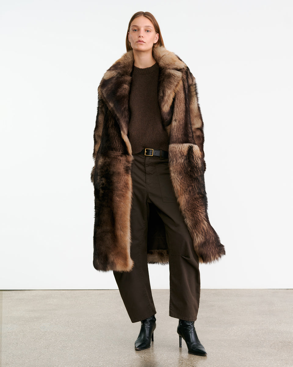 ANISA CASHMERE SWEATER IN REDWOOD MELANGE