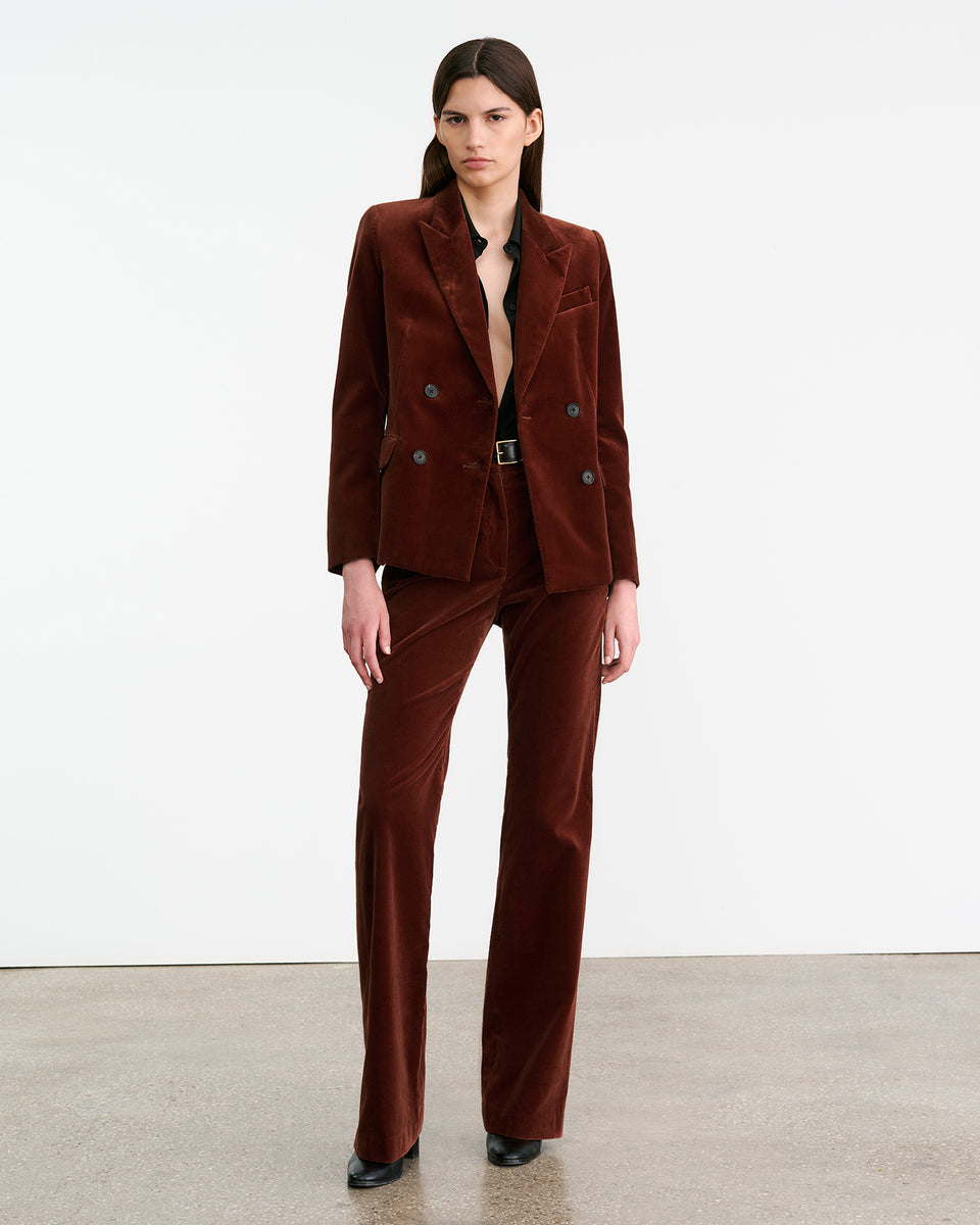 VEDA BLAZER IN BURNT SIENNA