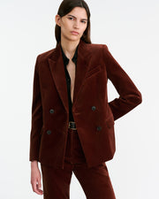 VEDA BLAZER IN BURNT SIENNA