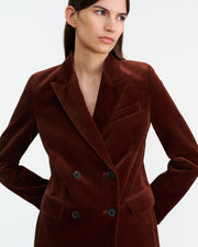 VEDA BLAZER IN BURNT SIENNA