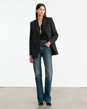 DAVIS BLAZER IN CHARCOAL PINSTRIPE