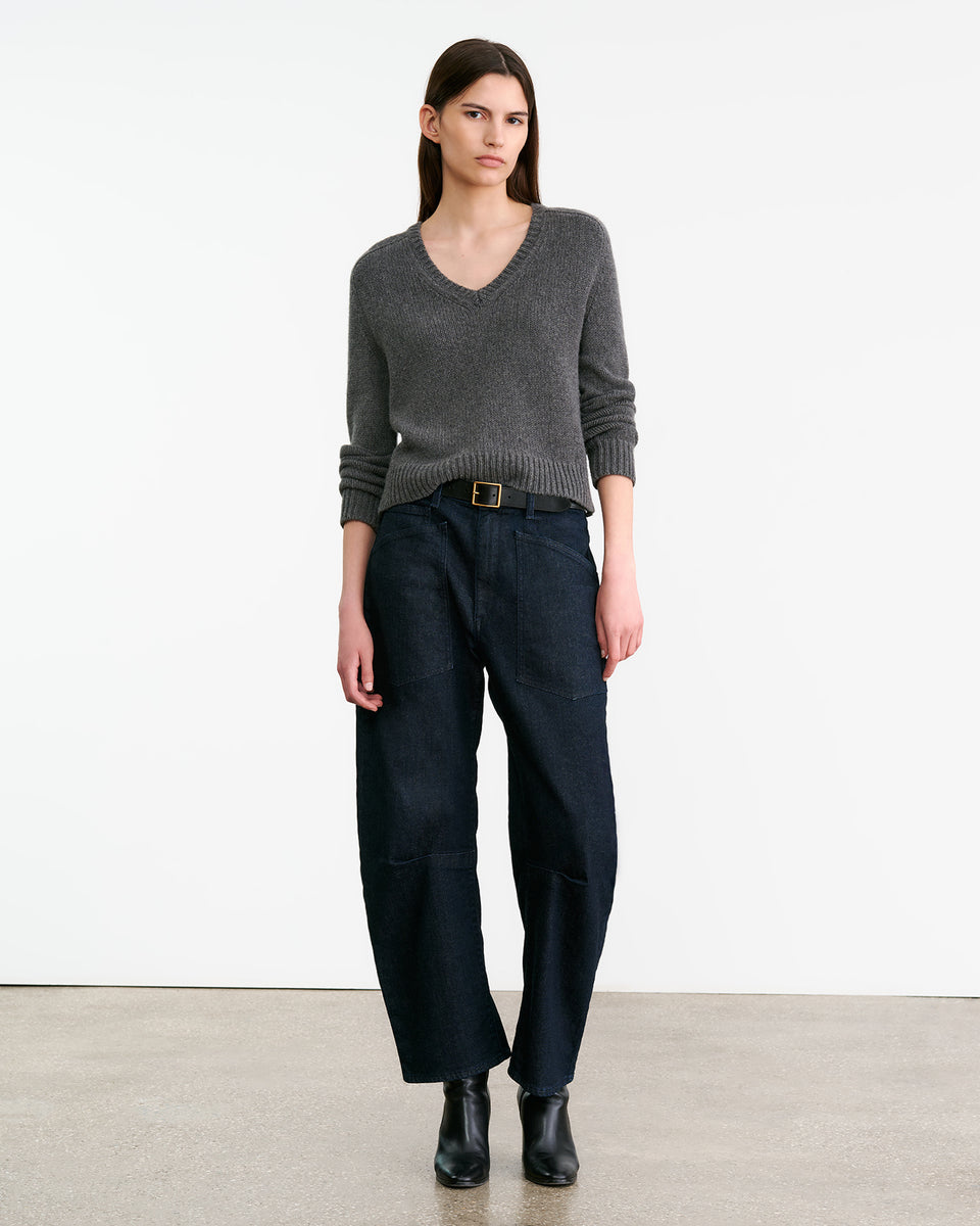 VICKI SWEATER IN DARK CHARCOAL MELANGE