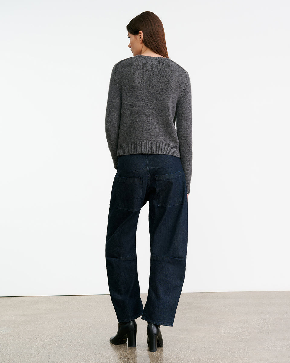 VICKI SWEATER IN DARK CHARCOAL MELANGE