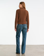 TESSEN CARDIGAN IN DARK CAMEL