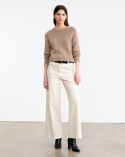 LAUREL SWEATER IN TAUPE MELANGE