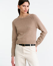 LAUREL SWEATER IN TAUPE MELANGE