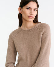 LAUREL SWEATER IN TAUPE MELANGE