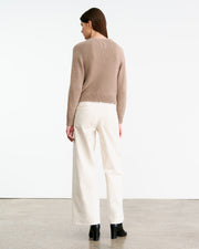 LAUREL SWEATER IN TAUPE MELANGE