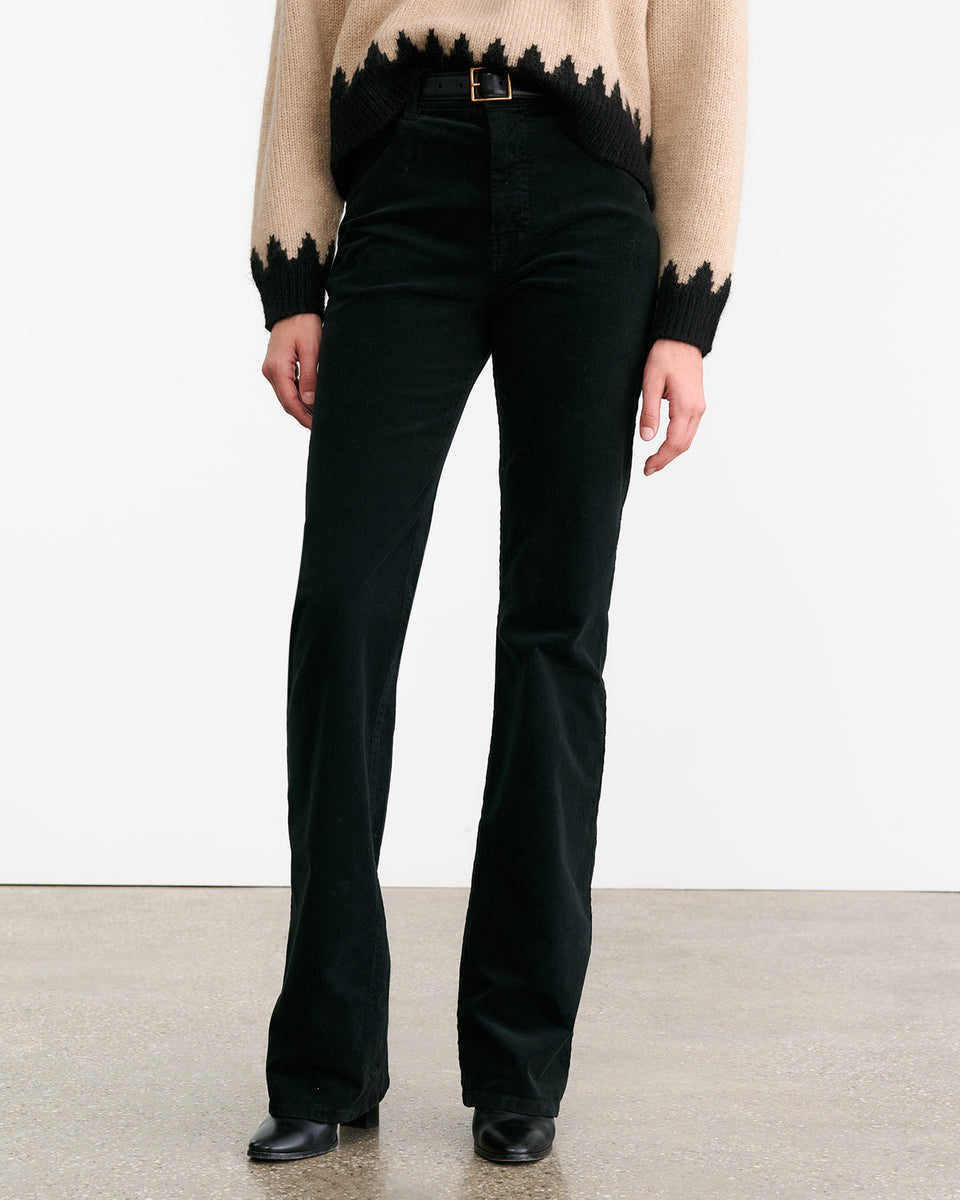 JOAN CORDUROY PANT IN JET BLACK