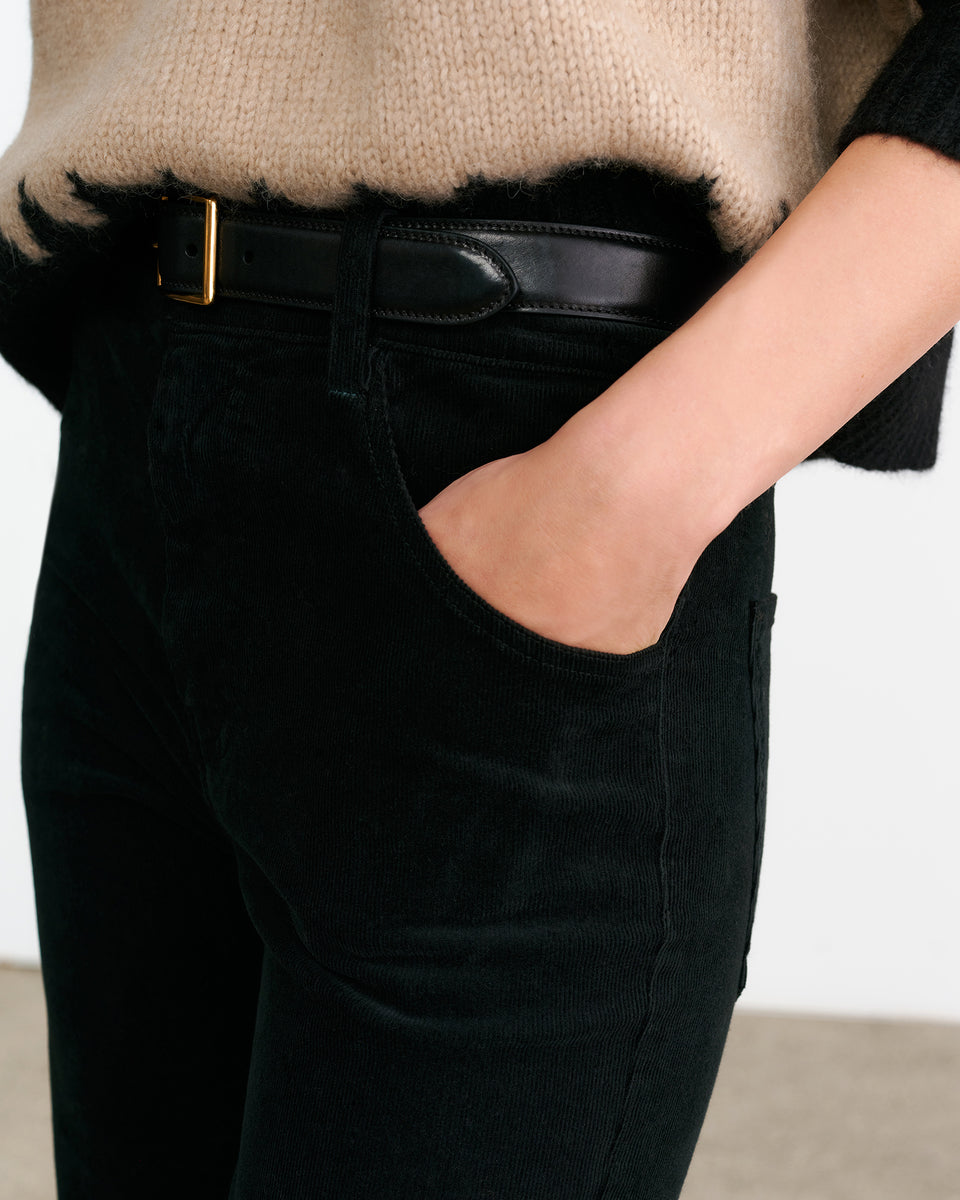 JOAN CORDUROY PANT IN JET BLACK