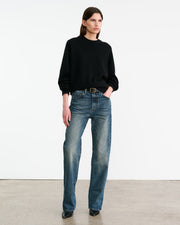 TRISHA CASHMERE SWEATER IN BLACK