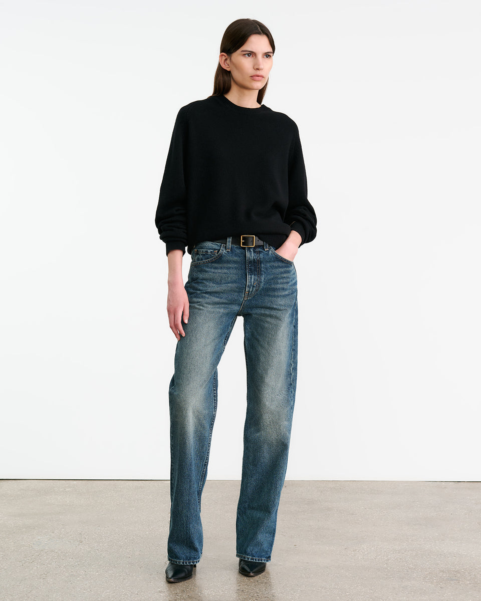 TRISHA CASHMERE SWEATER IN BLACK