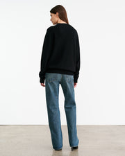 TRISHA CASHMERE SWEATER IN BLACK