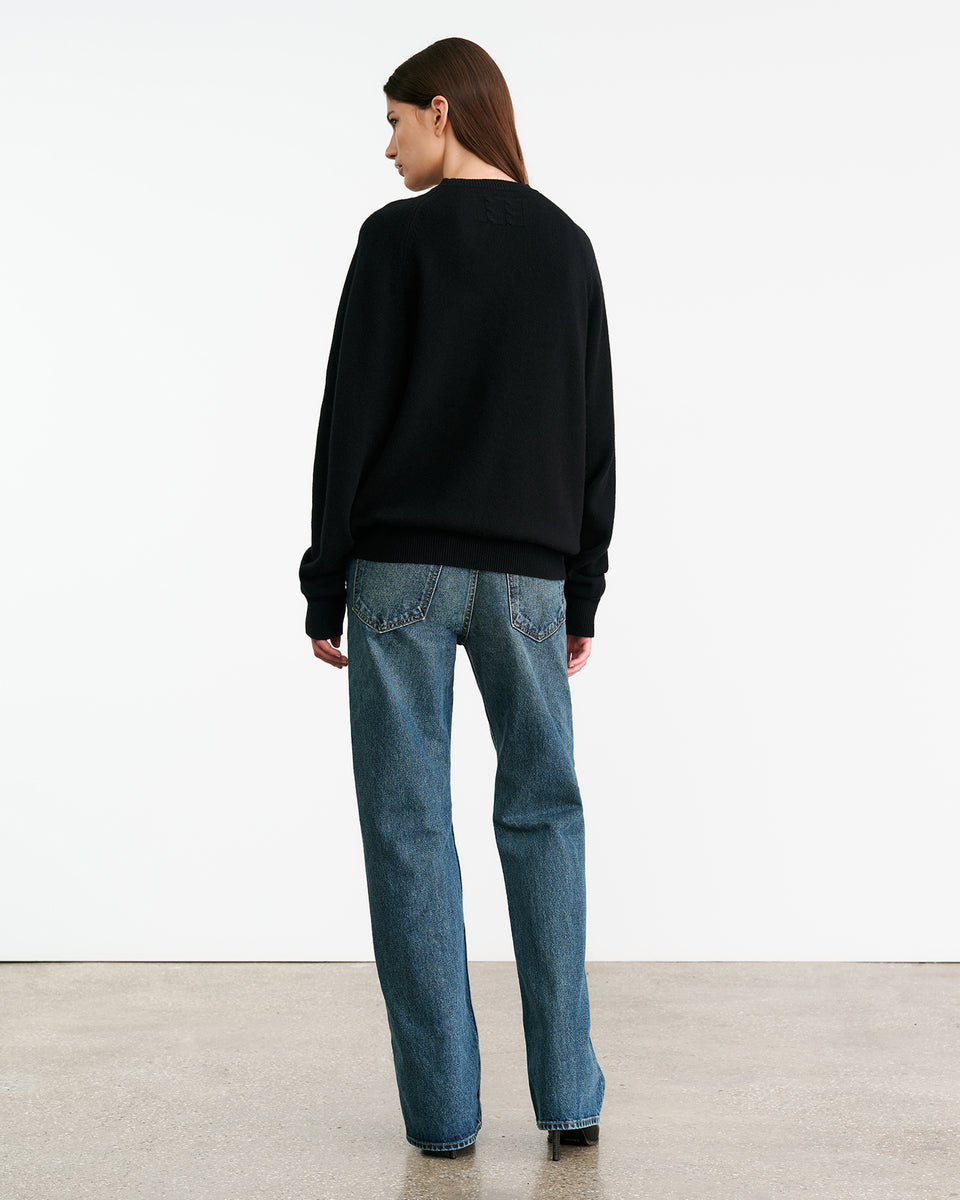 TRISHA CASHMERE SWEATER IN BLACK