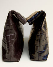 JERRY CLUTCH IN CHOCOLATE BROWN