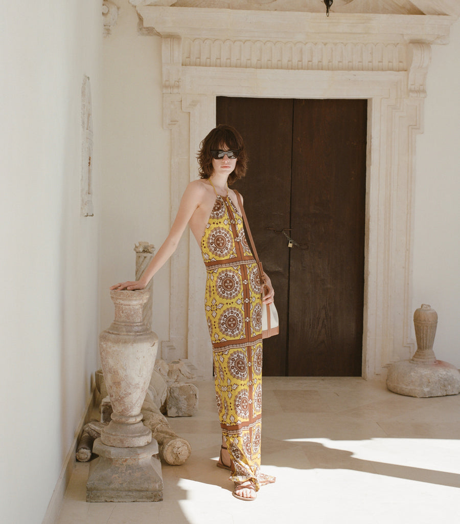 SCARF PRINT YELLOW