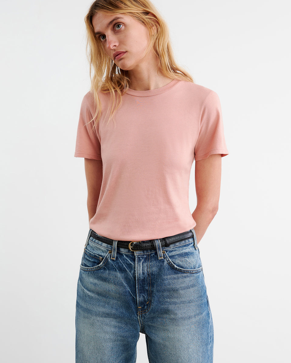 MARIELA TEE IN OXFORD PINK