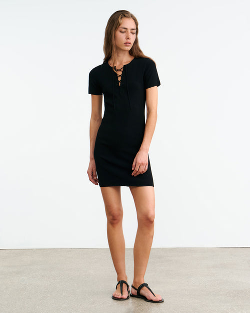 PALMA KNIT DRESS IN BLACK