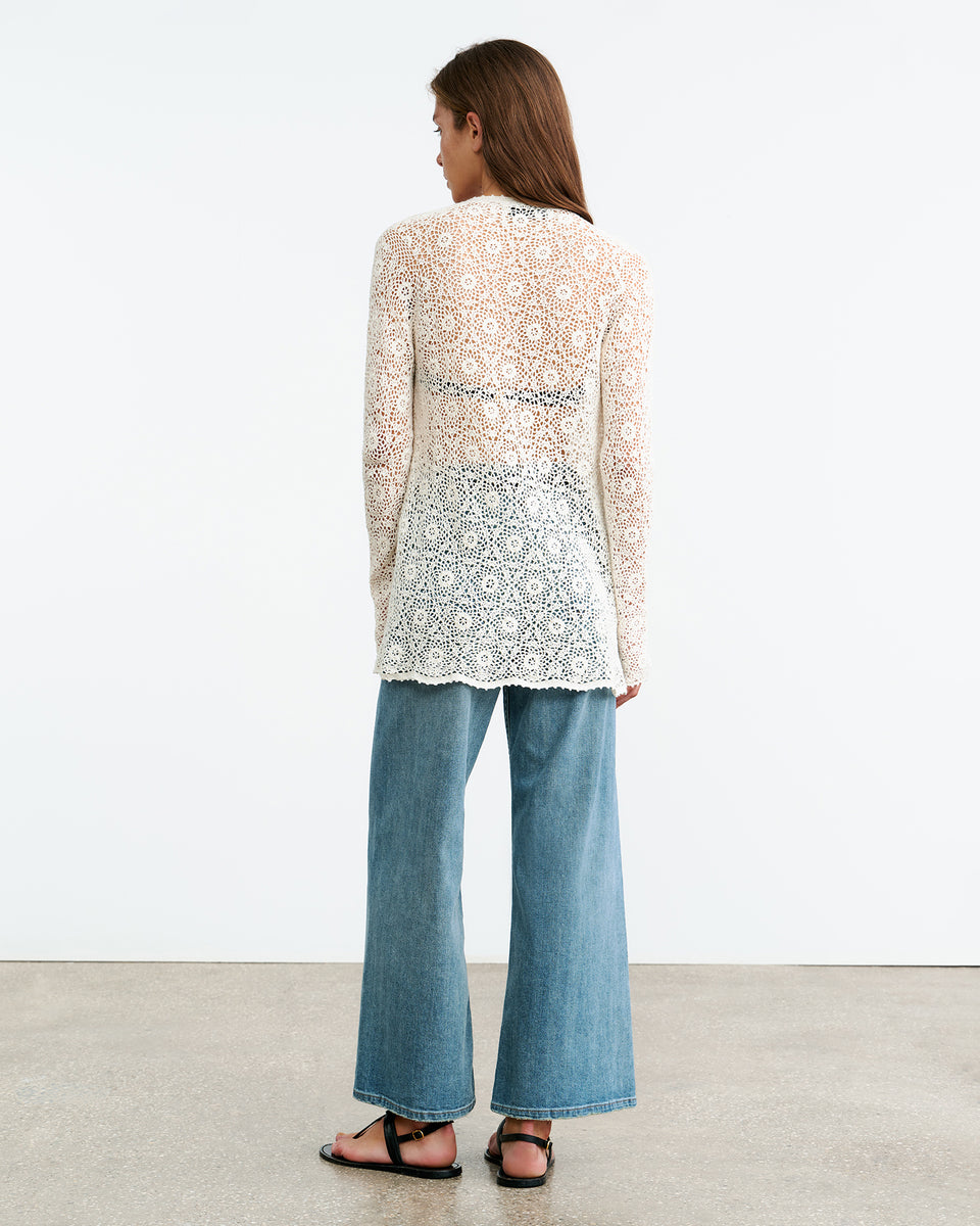 STACY CARDIGAN IN IVORY