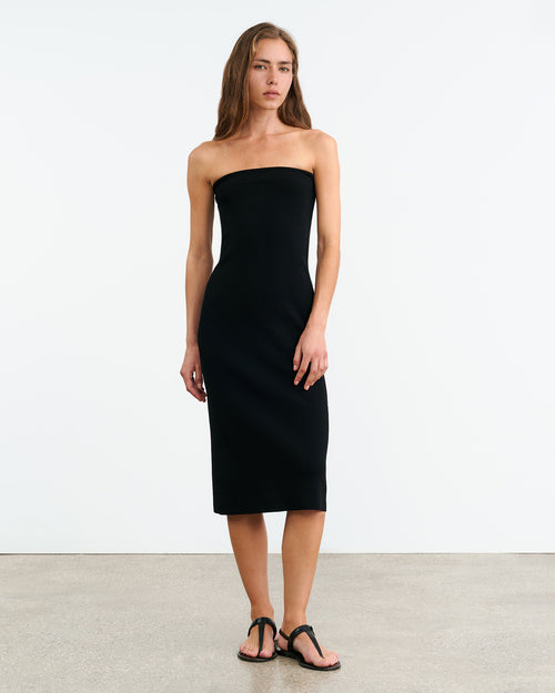 MOZANA KNIT DRESS IN BLACK