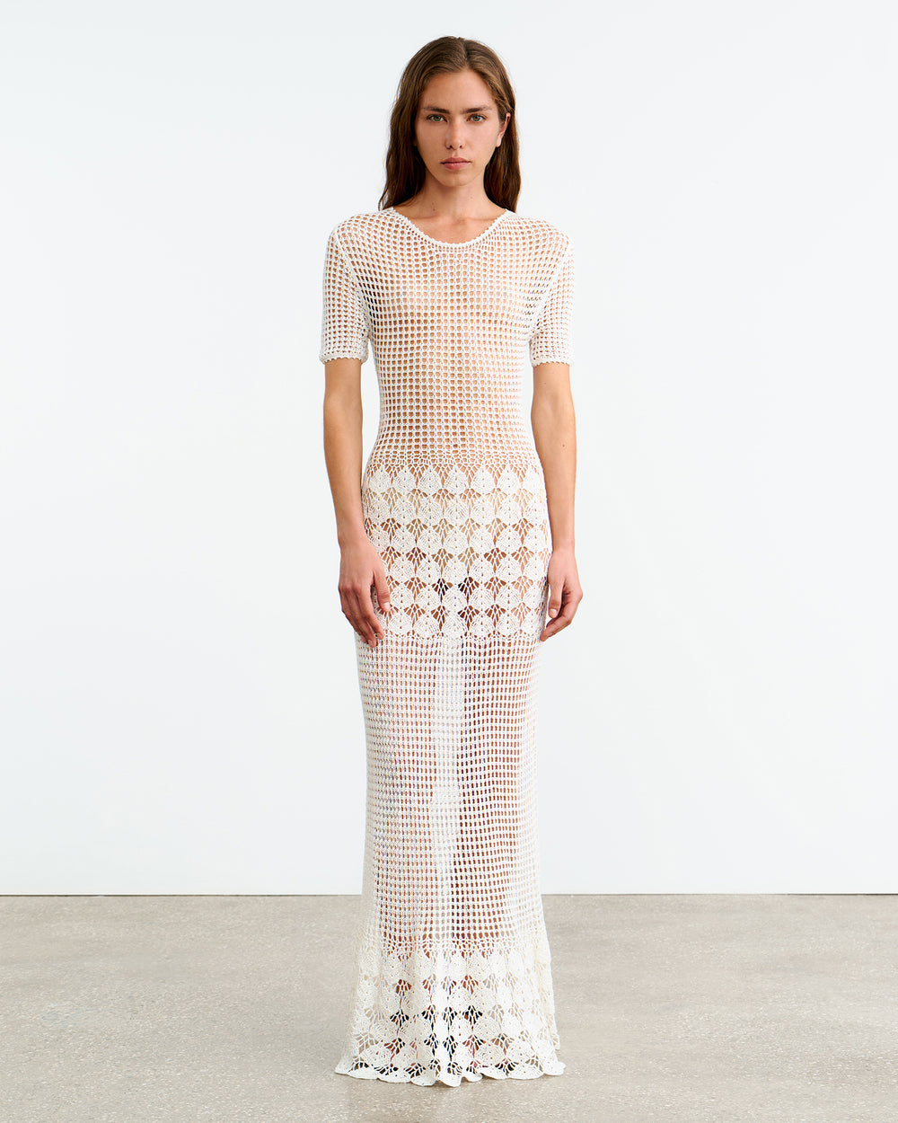 YOKO KNIT DRESS IN IVORY