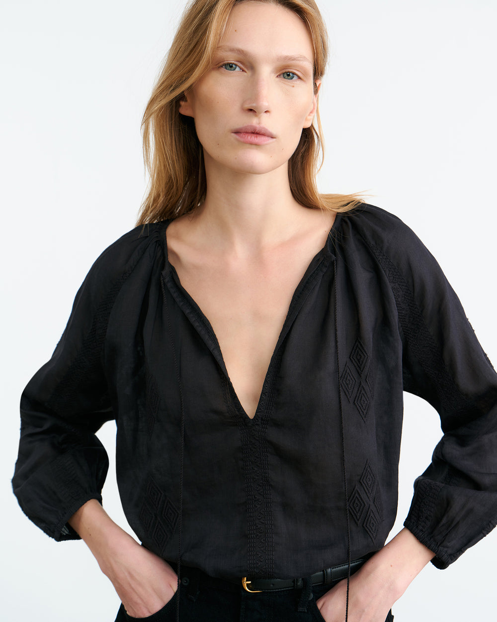 CRISTO BLOUSE IN BLACK