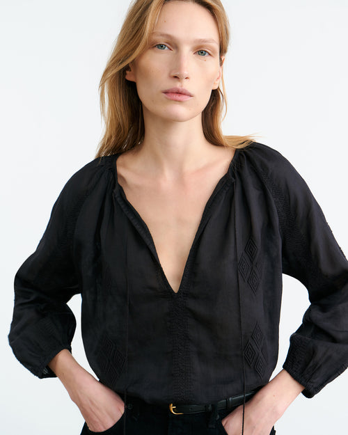 CRISTO BLOUSE IN BLACK