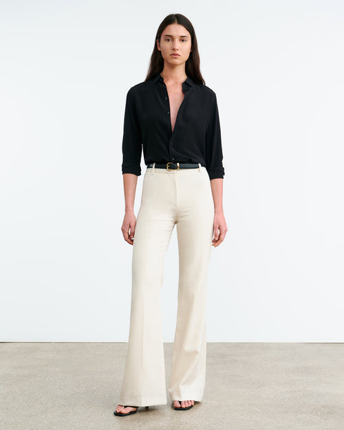 EFFY WOOL PANT IN STONE