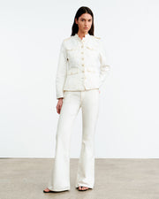 GERALDINE DENIM JACKET IN CREAM