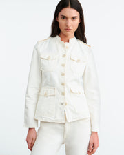 GERALDINE DENIM JACKET IN CREAM