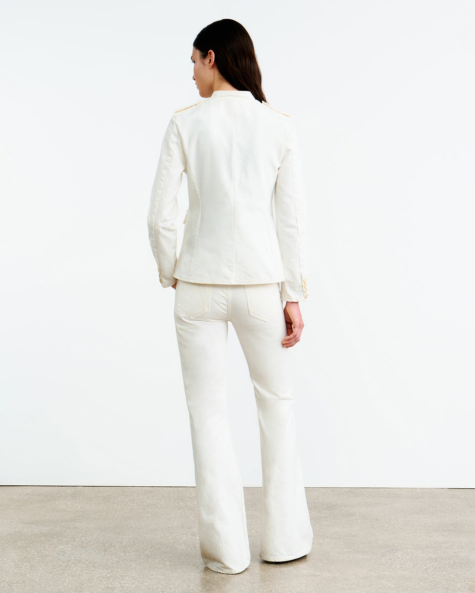 GERALDINE DENIM JACKET IN CREAM