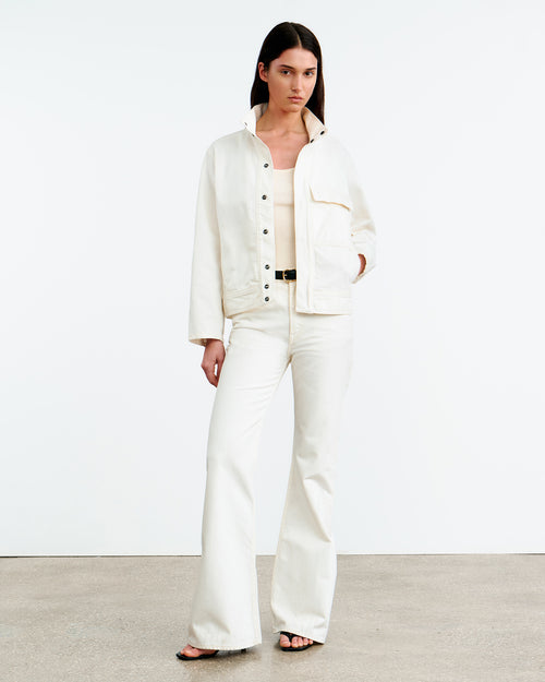 MARILOU DENIM JACKET IN CREAM