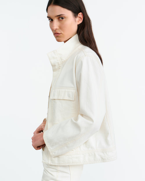 MARILOU DENIM JACKET IN CREAM