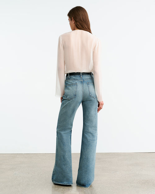GISELLA SILK BLOUSE IN IVORY
